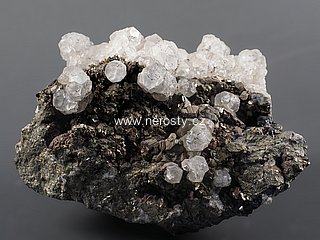 pyrite, calcite