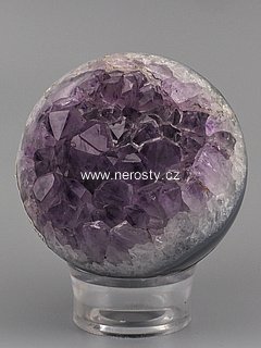 ametyst s krystaly, koule