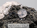 pyrit + kalcit + sfalerit