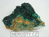 brochantit, , sádrovec brochantit, , sádrovec